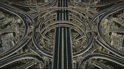 Complex highway interchange representing service call bottlenecks and communication challenges