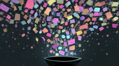 Phone showing multiple incoming or missed calls falling into a funnel